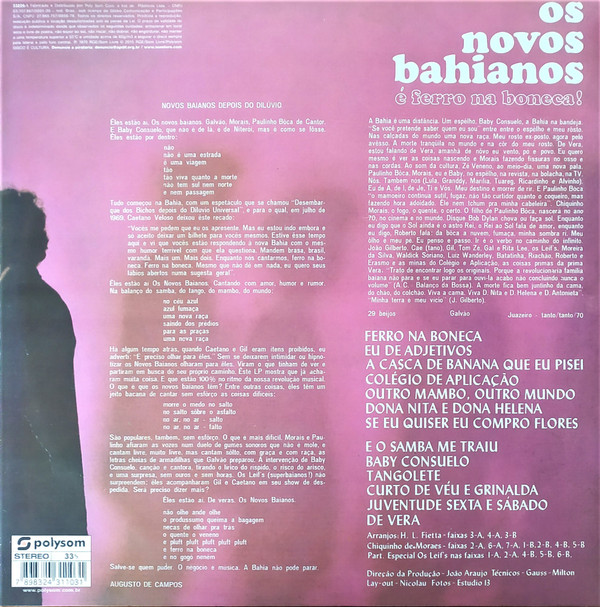 Os Novos Baianos - É Ferro Na Boneca! | Polysom (33226-1) - 2 Os Novos Baianos - É Ferro Na Boneca! | Polysom (33226-1) - 2