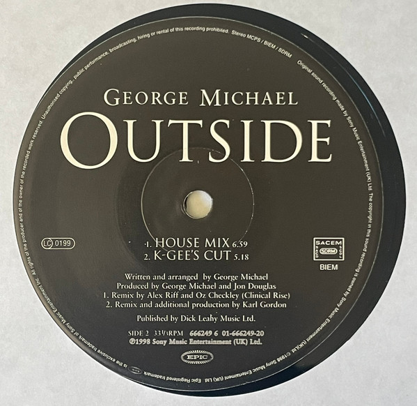 George Michael - Outside (The Mixes) | Epic (666249 6) - 3