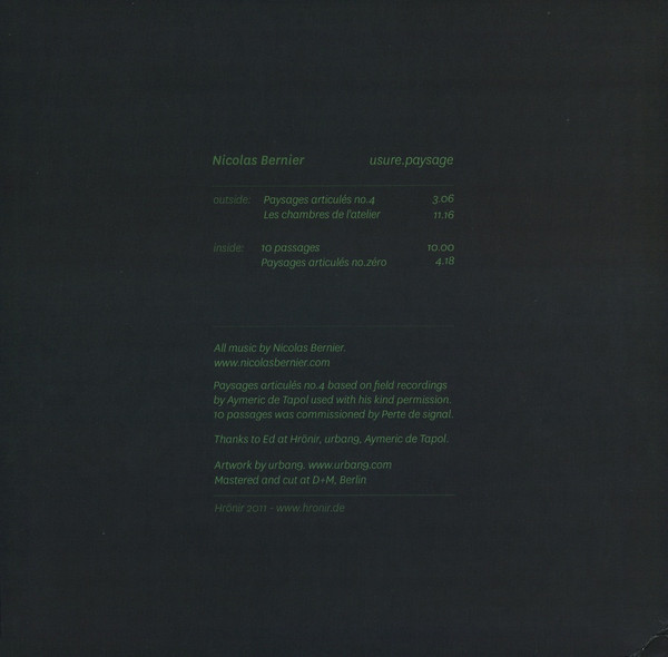 Nicolas Bernier - Usure.Paysage | Hrönir (hr7963) - 2