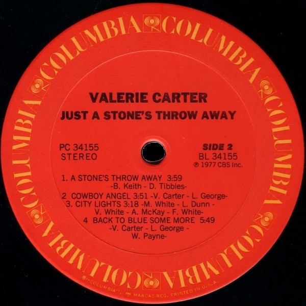 Valerie Carter - Just A Stone's Throw Away | Columbia (PC 34155) - 4