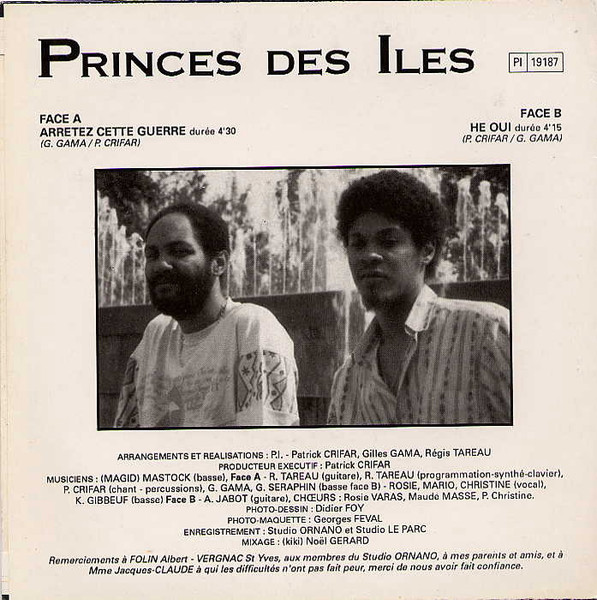 Princes Des Iles - Arrêtez Cette Guerre | Not On Label (PI 19187) - 2