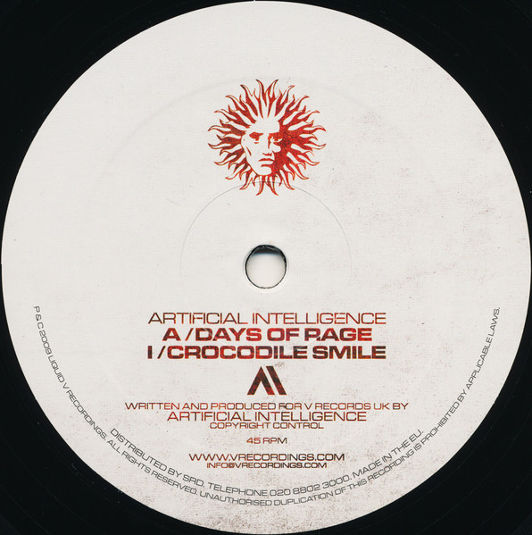Artificial Intelligence - Days Of Rage / Crocodile Smile | V Records (PLV003) - 4