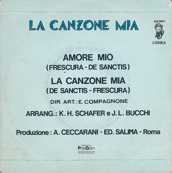 Paolo Frescura - Amore Mio | Lighea (540 000-7) - 2