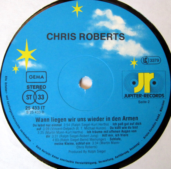 Chris Roberts - Wann Liegen Wir Uns Wieder In Den Armen | Jupiter Records (25 433 IT) - 4 Chris Roberts - Wann Liegen Wir Uns Wieder In Den Armen | Jupiter Records (25 433 IT) - 4