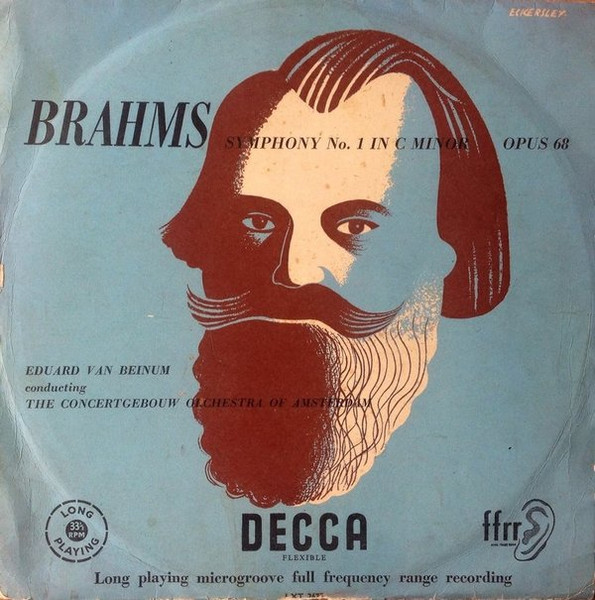 Johannes Brahms - Eduard van Beinum Conducting Concertgebouworkest - Symphony No. 1 In C Minor, Op. 68 | Decca (LXT 2675) - main