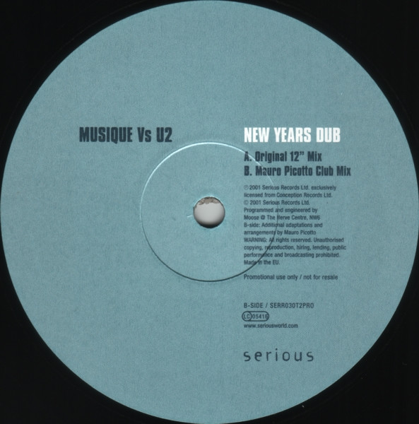 Musique Vs U2 - New Years Dub | Serious Records (SERR030T2PRO) - main