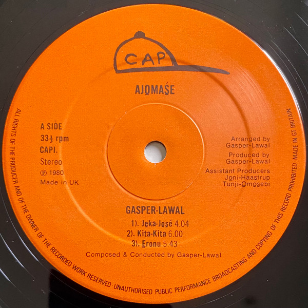 Gaspar Lawal - Ajomasé | Cap Records (CAP 1) - 3 Gaspar Lawal - Ajomasé | Cap Records (CAP 1) - 3