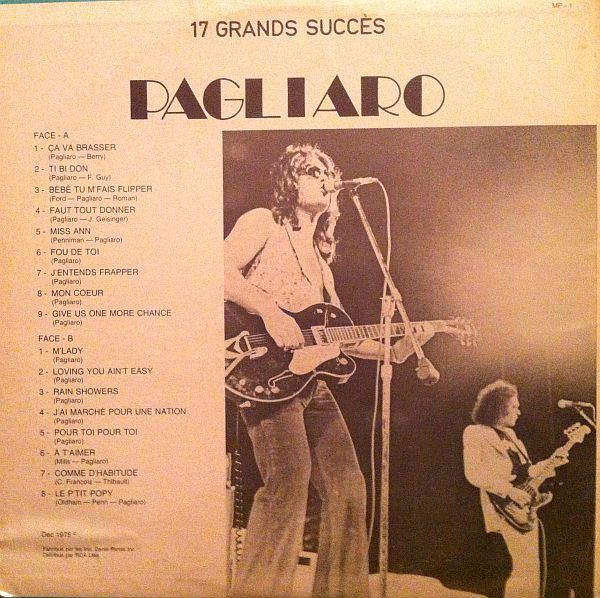 Michel Pagliaro - 17 Grands Succes | Multi-Pop (MP-1) - 2