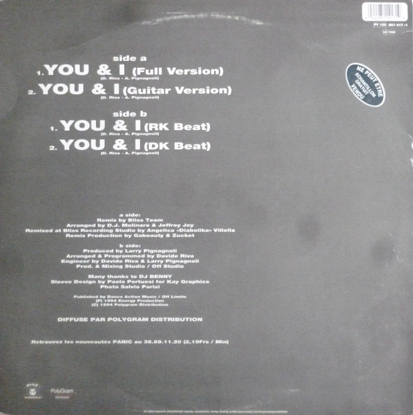 J.K. - You & I | Panic Records (851 417-1) - 2