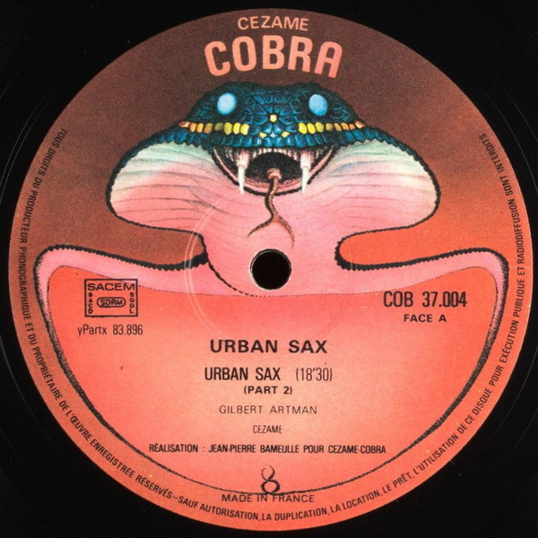 Urban Sax , Gilbert Artman - Urban Sax | Cobra (COB 37004) - 3