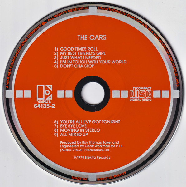 The Cars - The Cars CD | Elektra (64135-2) - 3