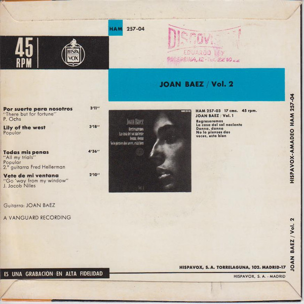 Joan Baez - Vol.2 | Amadeo (HAM 257-04) - 2