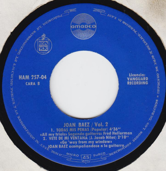 Joan Baez - Vol.2 | Amadeo (HAM 257-04) - 4