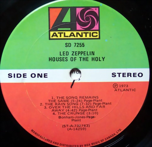 Led Zeppelin - Houses Of The Holy | Atlantic (SD 7255) - 4 Led Zeppelin - Houses Of The Holy | Atlantic (SD 7255) - 4