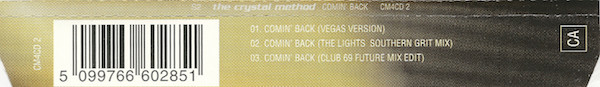 The Crystal Method - Comin' Back | Sony Soho Square (CM4CD 2) - 4