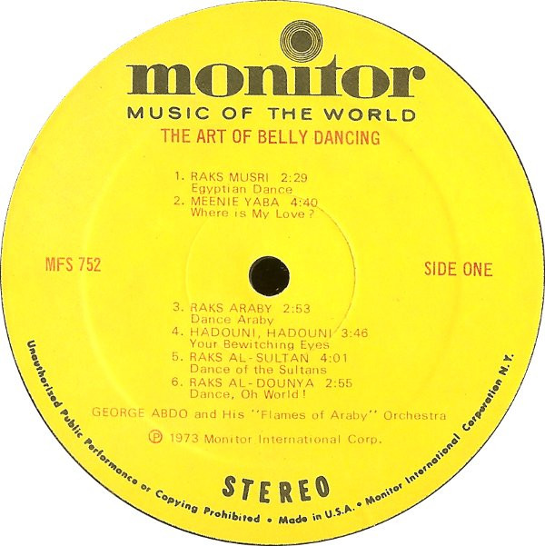 George Abdo And His "Flames Of Araby" Orchestra - The Art Of Belly Dancing | Monitor Records (MFS 752) - 3 George Abdo And His "Flames Of Araby" Orchestra - The Art Of Belly Dancing | Monitor Records (MFS 752) - 3