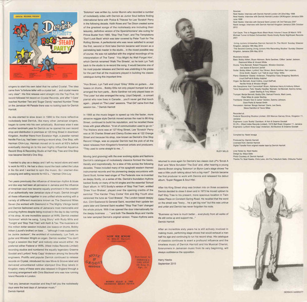 Various - Derrick Harriott Rock Steady 1966-1969 | Dub Store Records (DSR LP 008) - 4 Various - Derrick Harriott Rock Steady 1966-1969 | Dub Store Records (DSR LP 008) - 4