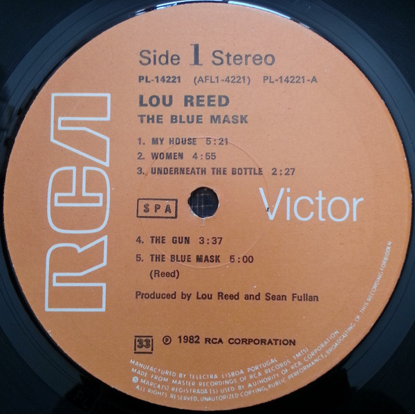 Lou Reed - The Blue Mask | RCA (PL 14221) - 3