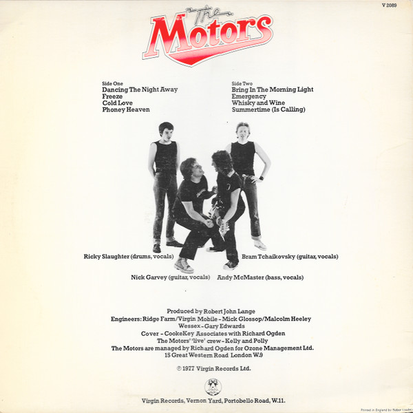 The Motors - 1 - Vinilo | Virgin (V 2089) - 2