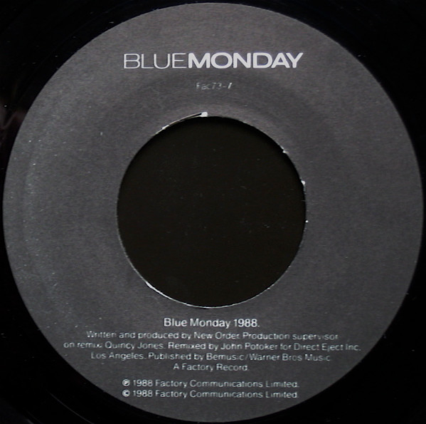 New Order - Blue Monday 1988 | Factory (Fac73-7) - 3