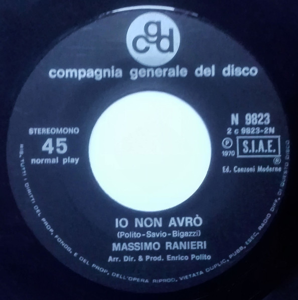 Massimo Ranieri - Vent'Anni | CGD (N 9823) - 4