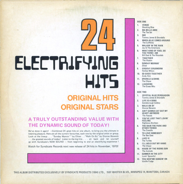 Various - 24 Electrifying Hits | Syndicate Product (SH930) - 2 Various - 24 Electrifying Hits | Syndicate Product (SH930) - 2
