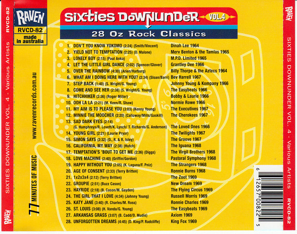Various - Sixties Downunder Vol. 4 CD | Raven Records (RVCD-82) - 2 Various - Sixties Downunder Vol. 4 CD | Raven Records (RVCD-82) - 2