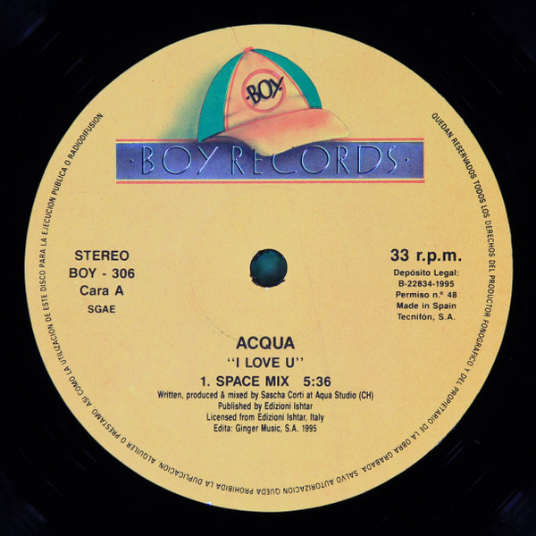 Acqua - I Love U | Boy Records (BOY-306) - 3 Acqua - I Love U | Boy Records (BOY-306) - 3