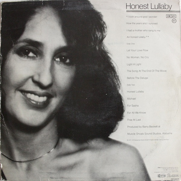 Joan Baez - Honest Lullaby | Portrait (PRT 83474) - 2