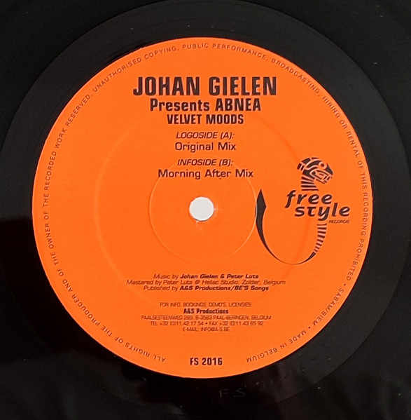 Johan Gielen Presents Abnea - Velvet Moods | Freestyle Records (FS 2016) - 2