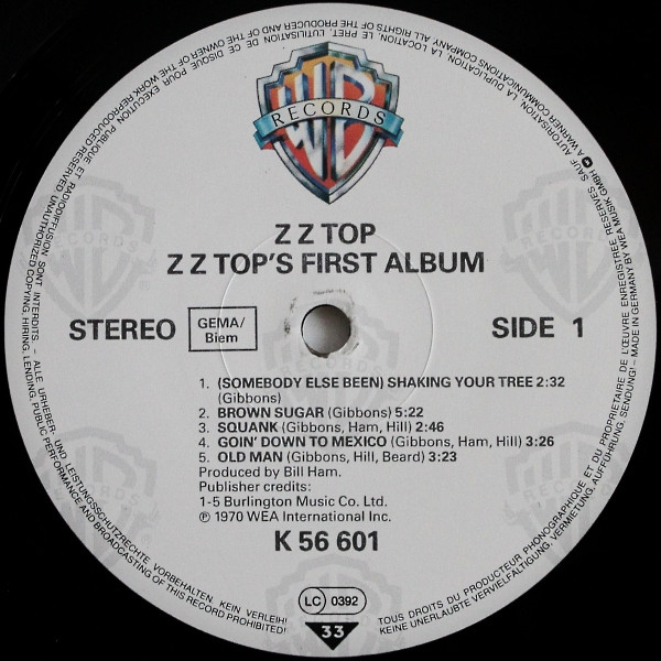 ZZ Top - First Album | Warner Bros. Records (WB 56 601) - 3 ZZ Top - First Album | Warner Bros. Records (WB 56 601) - 3