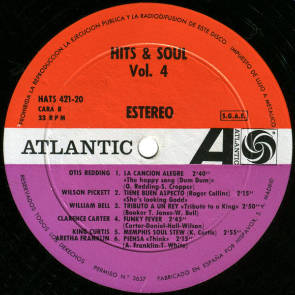 Various - Hits & Soul 4 | Atlantic (HATS 421-20) - 4 Various - Hits & Soul 4 | Atlantic (HATS 421-20) - 4