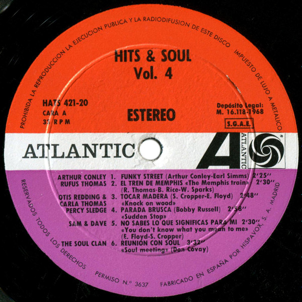 Various - Hits & Soul 4 | Atlantic (HATS 421-20) - 3 Various - Hits & Soul 4 | Atlantic (HATS 421-20) - 3