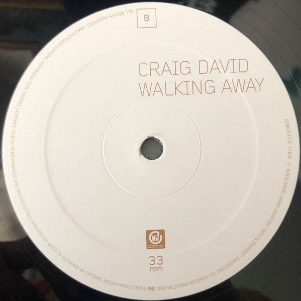 Craig David - Walking Away | Wildstar Records (0121000WST) - 3 Craig David - Walking Away | Wildstar Records (0121000WST) - 3