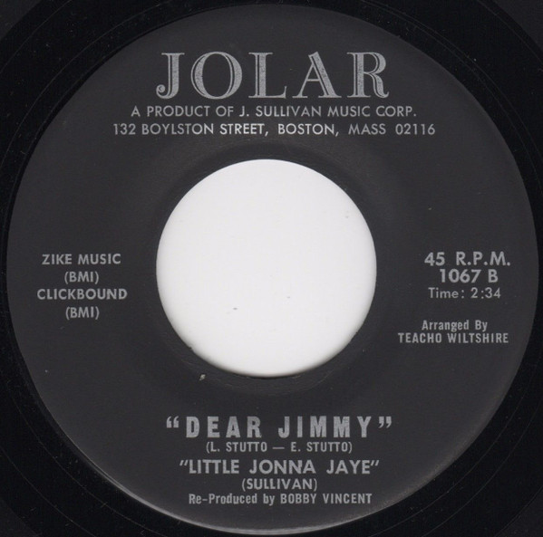 Jonna Jaye - I'll Count You In / Dear Jimmy | Jolar (1067) - 2
