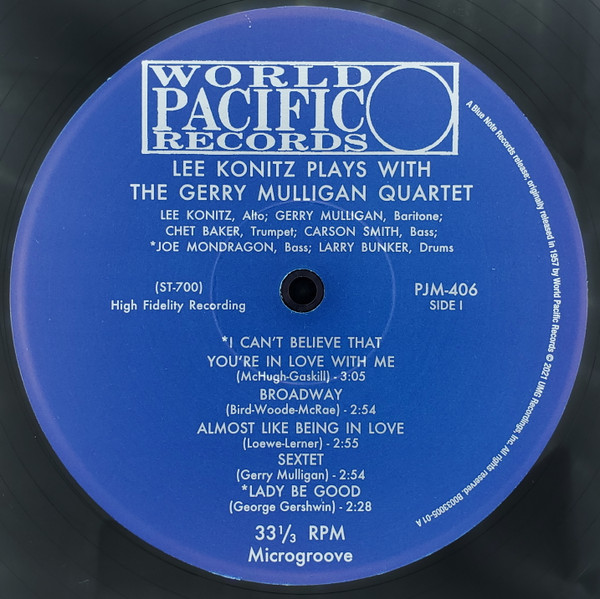 Lee Konitz Plays With Gerry Mulligan Quartet - Lee Konitz Plays With The Gerry Mulligan Quartet | Blue Note (B0033005-01) - 3 Lee Konitz Plays With Gerry Mulligan Quartet - Lee Konitz Plays With The Gerry Mulligan Quartet | Blue Note (B0033005-01) - 3