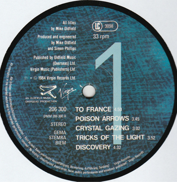 Mike Oldfield - Discovery | Virgin (206 300) - 3 Mike Oldfield - Discovery | Virgin (206 300) - 3