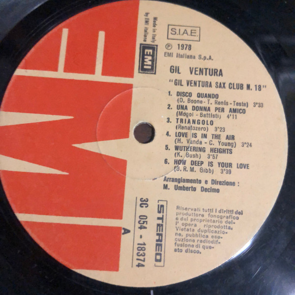 Gil Ventura - Sax Club Nr 18 | EMI (3C 054-18374) - 3