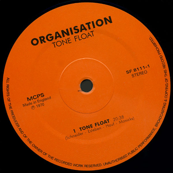 Organisation - Tone Float | Not On Label (Organisation) (SF 8111) - 3
