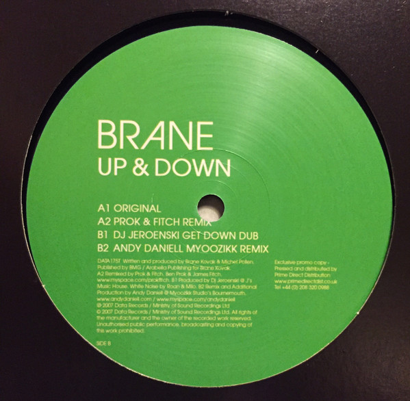 Brane Kovak - Up & Down | Data Records (DATA 175T) - 2