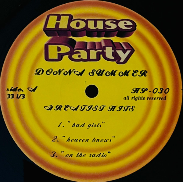 Donna Summer - Greatist Hits | House Party (HP-030) - main Donna Summer - Greatist Hits | House Party (HP-030) - main