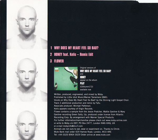 Moby / Moby Feat. Kelis - Why Does My Heart Feel So Bad? / Honey | Mute (CDMute255) - 3