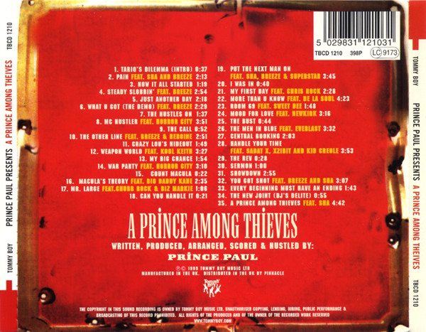 Prince Paul - A Prince Among Thieves | Tommy Boy (TBCD 1210) - 2