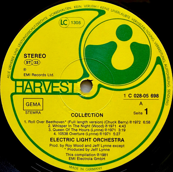 Electric Light Orchestra - Collection | Harvest (1C 028-05 698) - 3