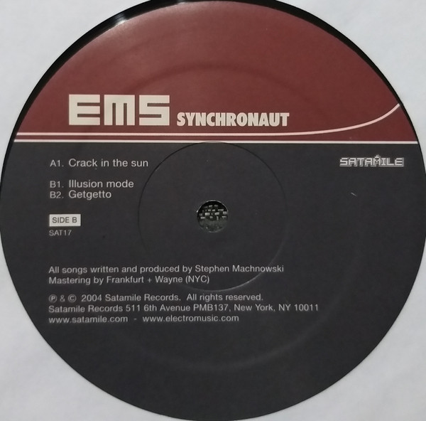 Electro Music Specialists - Synchronaut | Satamile Records NYC (SAT017) - 4 Electro Music Specialists - Synchronaut | Satamile Records NYC (SAT017) - 4