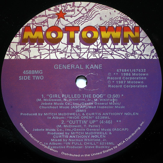General Kane - Girl Pulled The Dog | Motown (4588 MG) - 3
