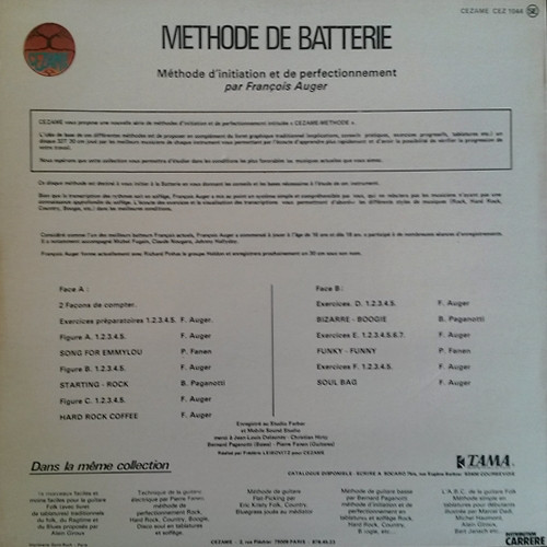 François Auger - Methode De Batterie | Cezame (CEZ 1044) - 2 François Auger - Methode De Batterie | Cezame (CEZ 1044) - 2