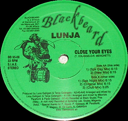 Lunja - Close Your Eyes | Blackbeard (BB 95-08) - main Lunja - Close Your Eyes | Blackbeard (BB 95-08) - main