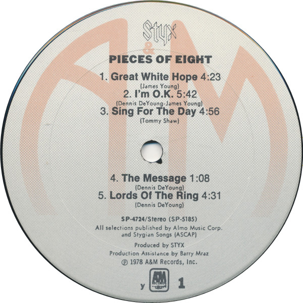 Styx - Pieces Of Eight | A&M Records (SP-4724) - 4 Styx - Pieces Of Eight | A&M Records (SP-4724) - 4
