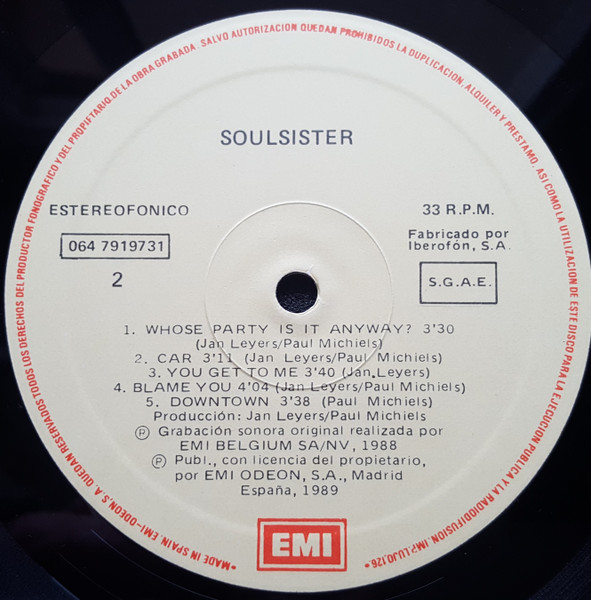 Soulsister - It Takes Two | EMI (064 7919731) - 4